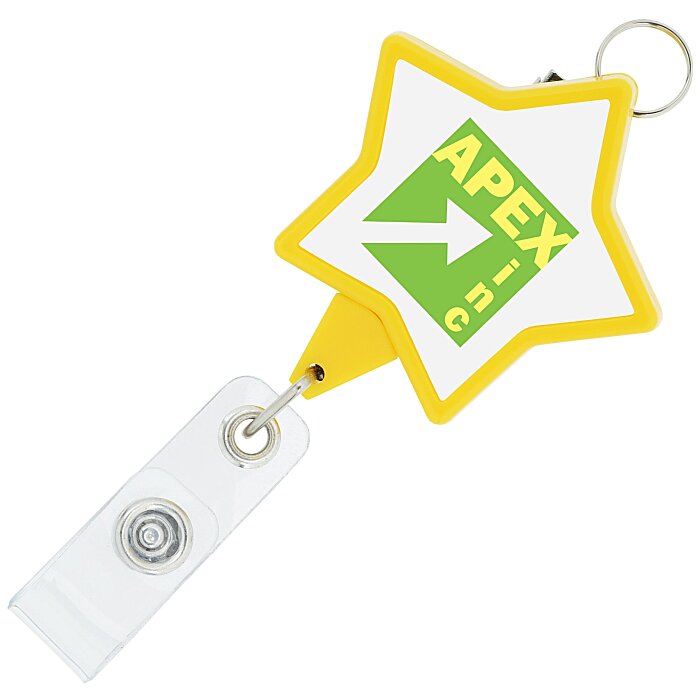 Retractable Badge Holder with Lanyard Attachment Star