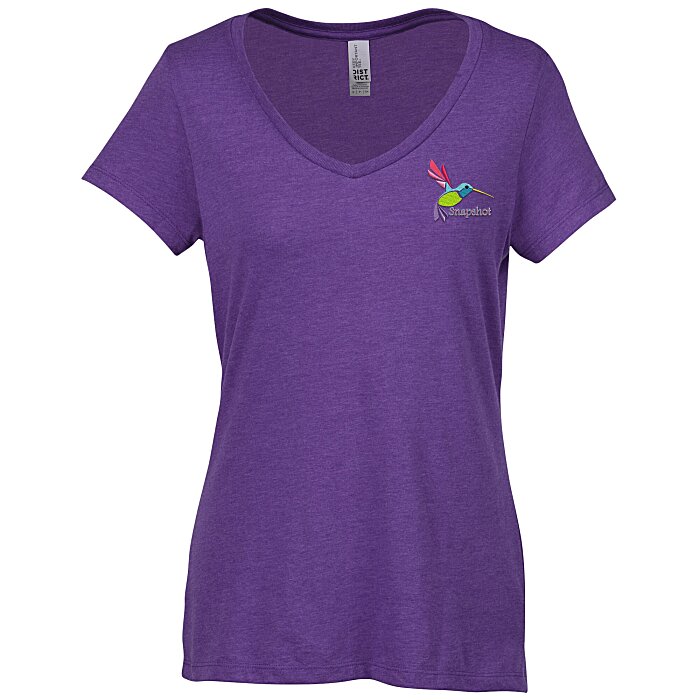 Ultimate V Neck T Shirt Ladies Colors Embroidered