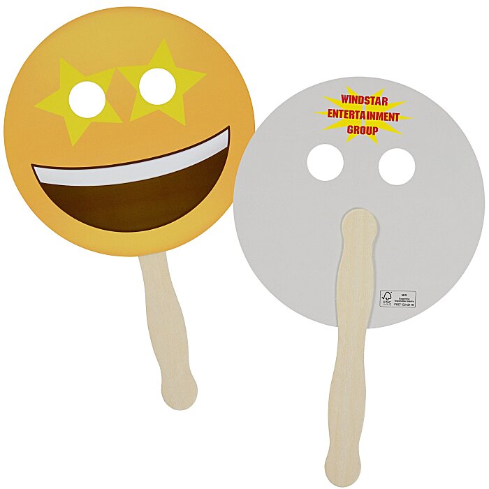 Emoji Hand Fan - Stars - 24 hr 143398-ST-24HR : 4imprint.com