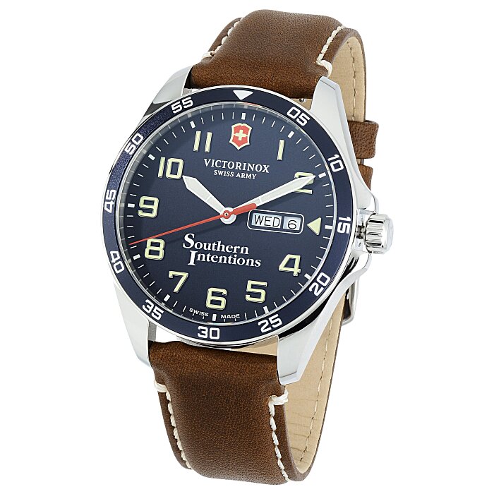 4imprint.com: Victorinox Fieldforce Leather Watch 157531