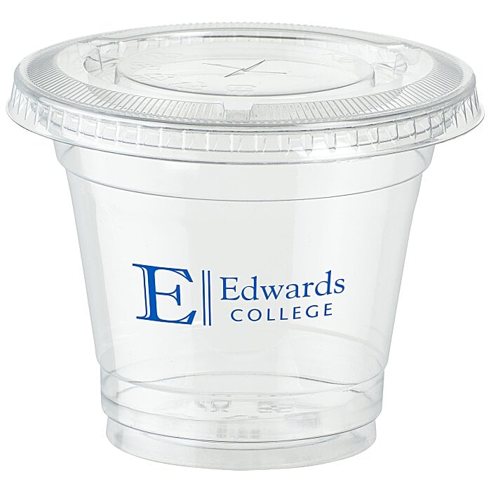 Clear Soft Plastic Cup with Lid 9 oz. 1629589L