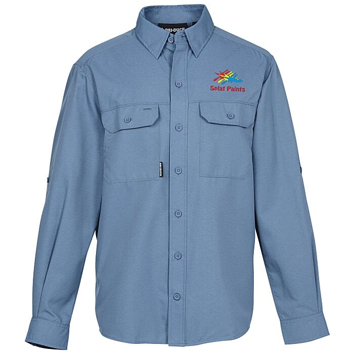 Dri Duck Crossroad Woven Shirt 3xl Charcoal Blue Dri Duck 7353
