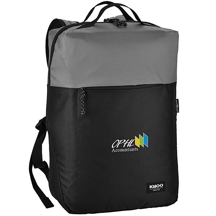 4imprint.com: Igloo Fundamentals 24-Can Backpack Cooler - Embroidered ...