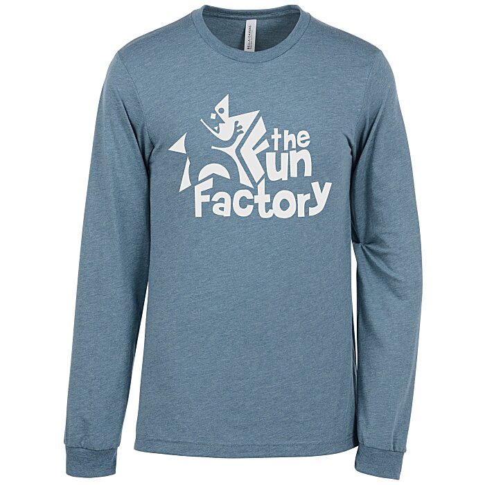 Blue 84 Men's Michigan Wolverines Vintage Icon Long Sleeve Tri-Blend T-Shirt - View #4