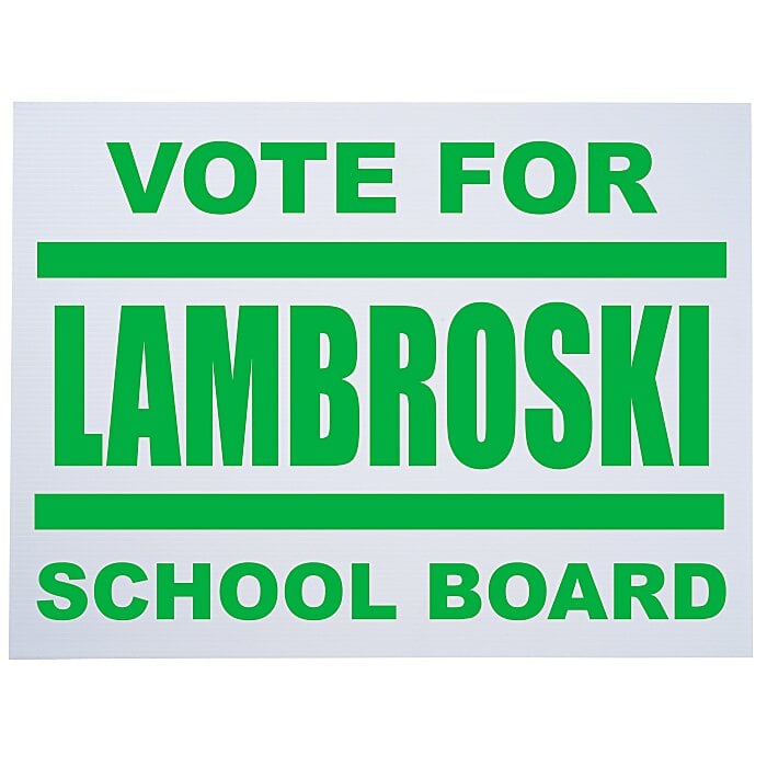 Corrugated Plastic Yard Sign Graphic 18" x 24" 124231