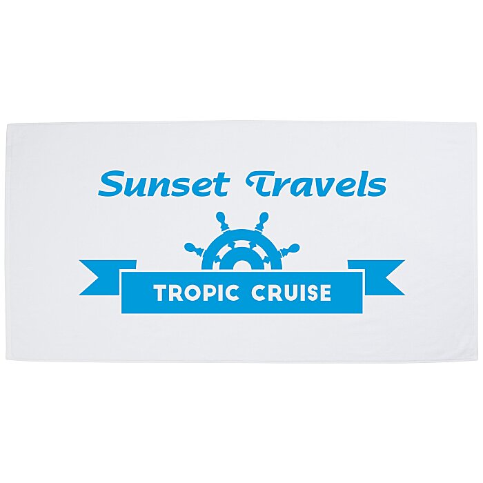 Resort Beach Towel White 35" x 70" 164498W3570