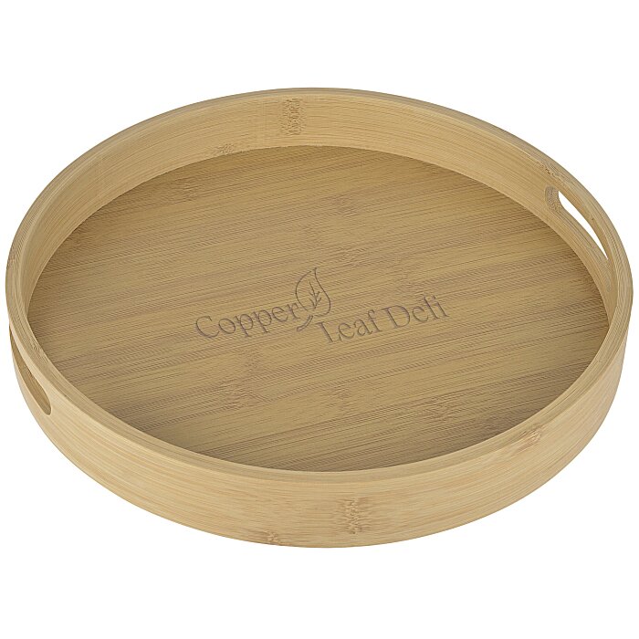 Bamboo Serving Tray with Handles 165442