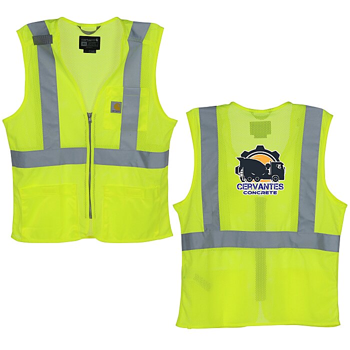 【CALEE】MULTI FUNCTION RIPSTOP MESH VEST Carhartt High-Visibility Mesh Multi-Pocket Vest 169695 : 4imprint.com