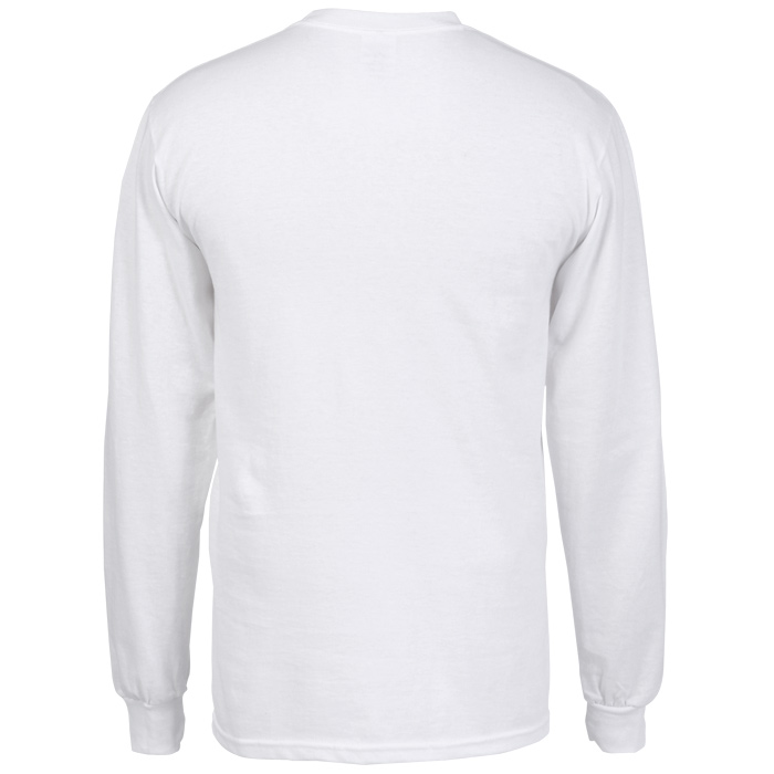 4imprint.com: Gildan 6 oz. Ultra Cotton LS Pocket T-Shirt - White ...