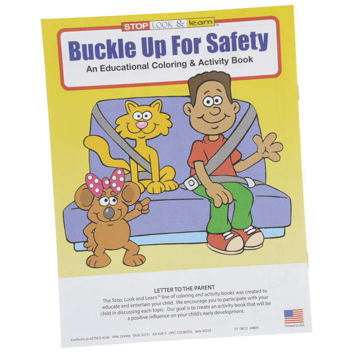 Buckle Up For Safety Coloring Book 1034 Bu