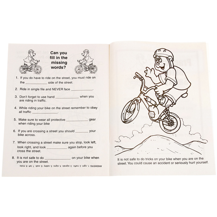 4Imprint.com: Practice Bike Safety Coloring Book - 24 Hr 1034-Bs-24Hr