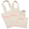 View Image 2 of 2 of Cotton Sheeting Natural Economy Tote - 9-1/2" x 9"