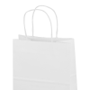 View Image 2 of 3 of Kraft Paper White Shopping Bag - 9-3/4" x 7-3/4"