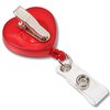 View Image 2 of 2 of Heart Shaped Retractable Badge Holder - Translucent