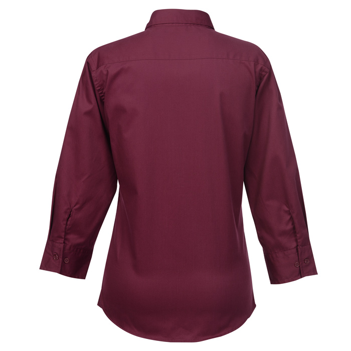 4imprint.com: Workplace Easy Care 3/4 Sleeve Twill Shirt - Ladies' 7542 ...