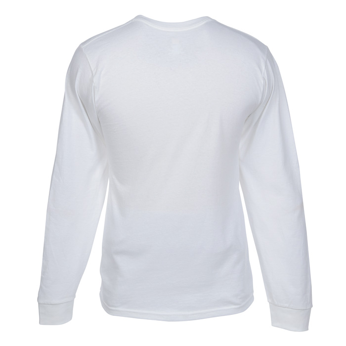 4imprint.com: Hanes Essential-T LS T-Shirt - Men's - Screen - White ...