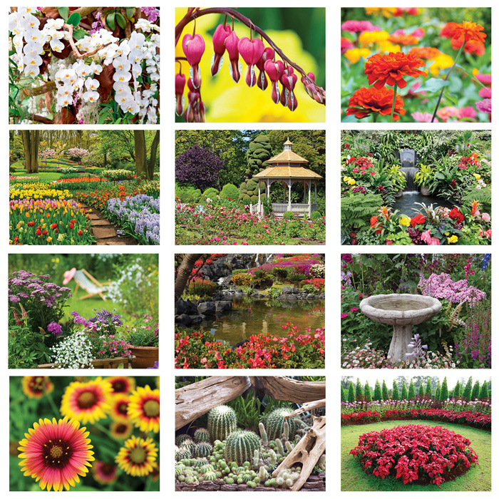 Beautiful Gardens Calendar Spiral 24 hr 9123SP24HR