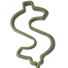 View Image 2 of 3 of Inkbend Standard - Dollar Sign Outline - Recycled