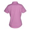 View Image 3 of 3 of Easy Care Short Sleeve Stretch Poplin Blouse - Ladies'