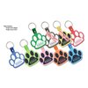 View Image 3 of 3 of Paw Shaped Keychain - Translucent