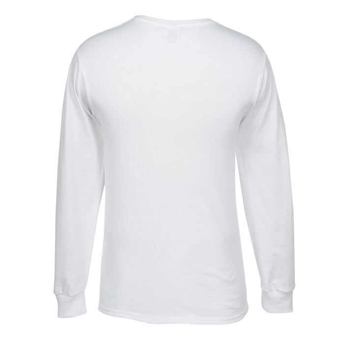 4imprint.com: Jerzees Dri-Power 50/50 LS T-Shirt - White - Screen ...