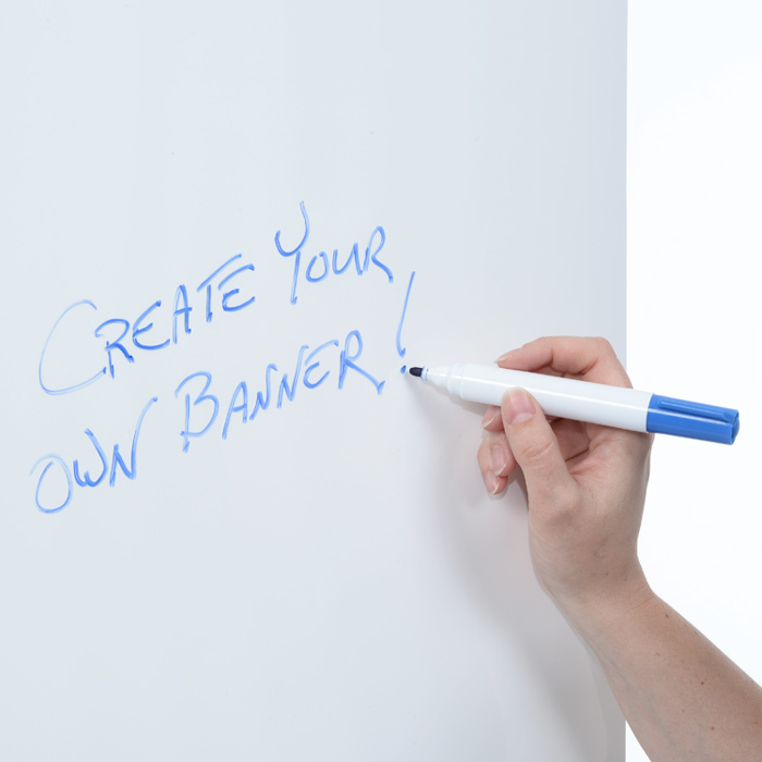 Single Foot Retractable Dry Erase Banner Display 331/2