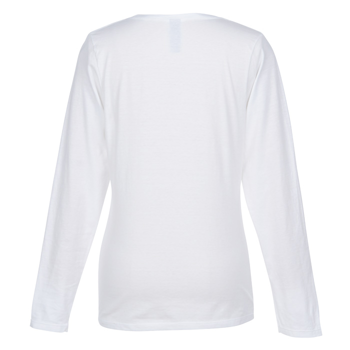 4imprint.com: Hanes Perfect-T Long Sleeve T-Shirt - Ladies' - White ...