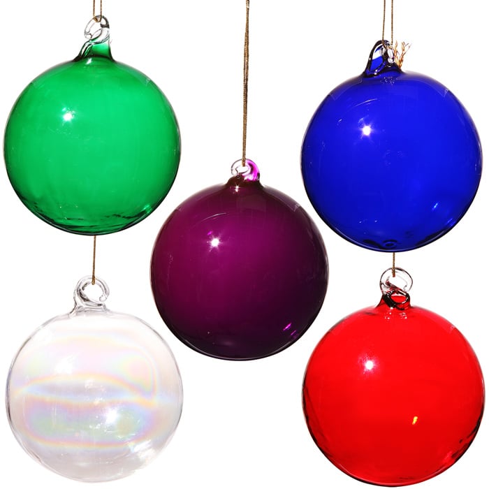 christmas hand blown glass ornaments