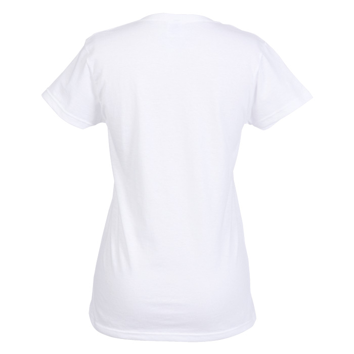 4imprint.com: Gildan 5.3 oz. Cotton T-Shirt - Ladies' - Screen - White ...