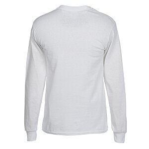 4imprint.com: Gildan 5.3 oz. Cotton LS T-Shirt - Full Color - White ...