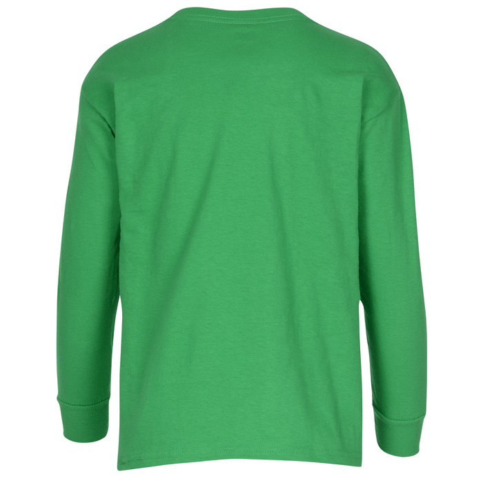 4imprint.com: Gildan 5.3 oz. Cotton LS T-Shirt - Youth - Embroidered ...