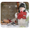 View Image 4 of 5 of Greeting Card with Magnetic Calendar - Snowman