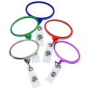 View Image 5 of 5 of Retractable Badge Holder - Oval - Chrome Finish - Label