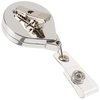 View Image 2 of 5 of Retractable Badge Holder - Round - Chrome Finish - Label