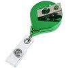 View Image 3 of 5 of Retractable Badge Holder - Round - Chrome Finish - Label