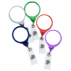 View Image 5 of 5 of Retractable Badge Holder - Round - Chrome Finish - Label