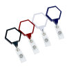 View Image 4 of 4 of Jumbo Retractable Badge Holder - 40" - Hexagon - Label