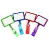 View Image 2 of 3 of Jumbo Retractable Badge Holder - 40" - Rectangle - Translucent - Label
