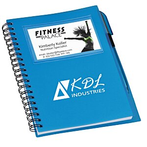 4imprint.com: Business Card Notebook with Pen - Translucent - 24 hr ...