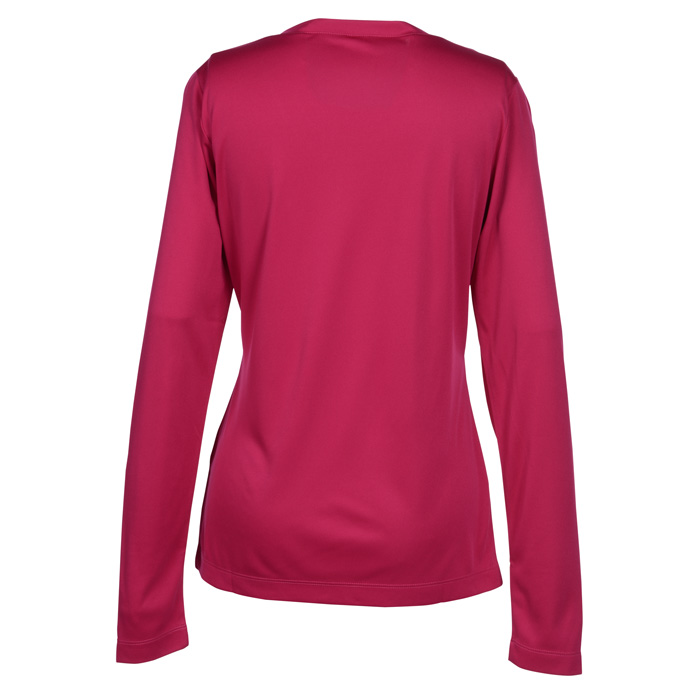 4imprint.com: Contender Athletic LS V-Neck T-Shirt - Ladies ...