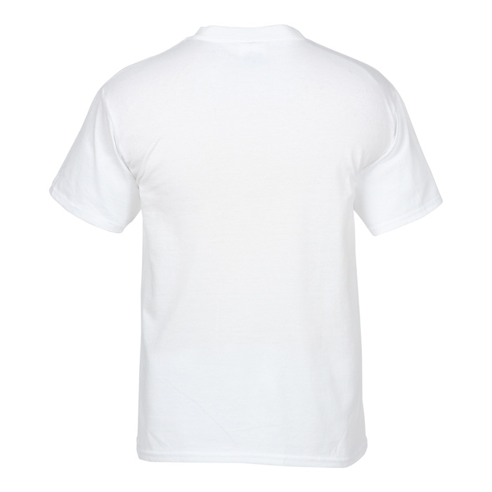 4imprint.com: Port 50/50 Blend T-Shirt - Men's - White - Embroidered ...