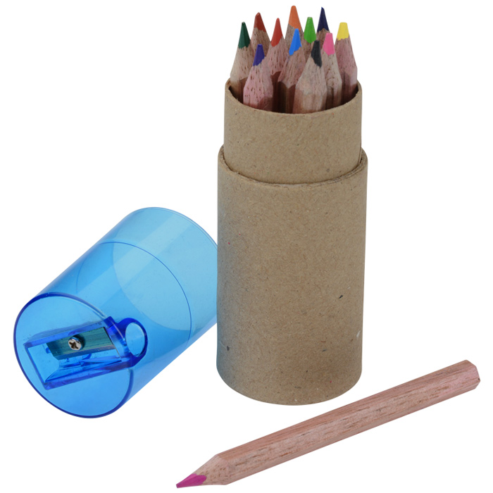 Colored Pencil & Sharpener Set Full Color 24 hr