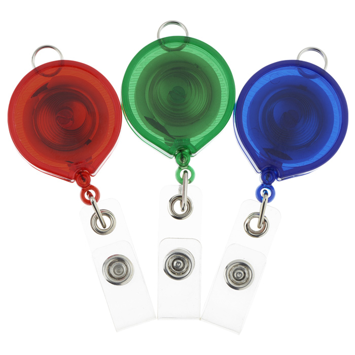 Retractable Badge Holder with Lanyard Attachment Round