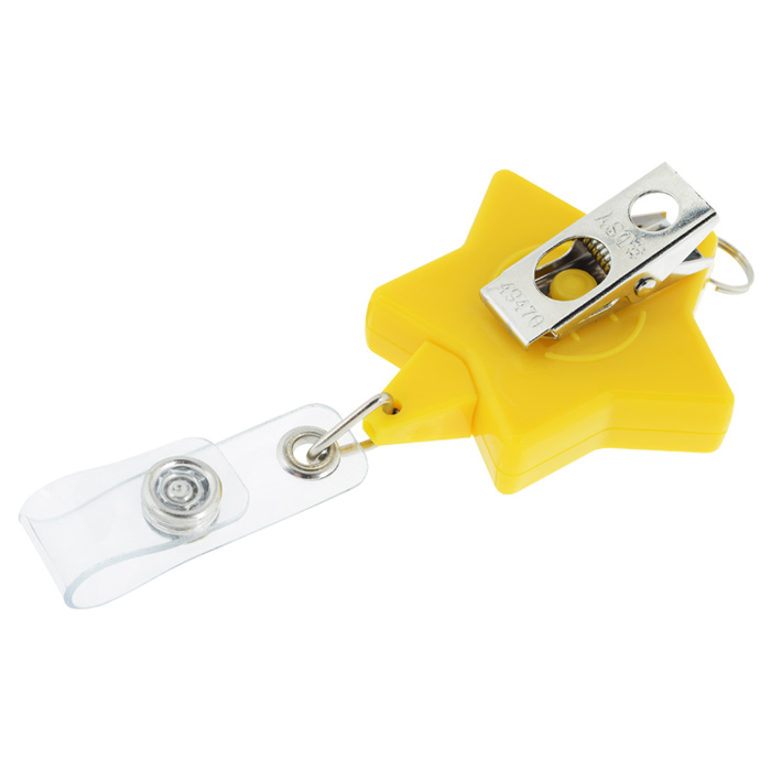 Retractable Badge Holder with Lanyard Attachment Star