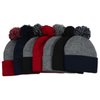 View Image 2 of 2 of Pom Pom Knit Hat - Full Color Patch
