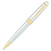 View Image 2 of 6 of Cross Bailey Twist Metal Pen - Chrome - Gold