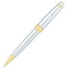 View Image 3 of 6 of Cross Bailey Twist Metal Pen - Chrome - Gold