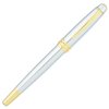 View Image 6 of 7 of Cross Bailey Rollerball Metal Pen - Chrome - Gold