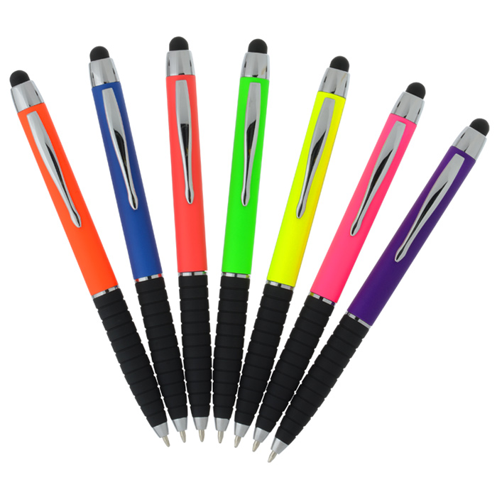 4imprint.com: Laos Stylus Twist Pen - Neon - 24 hr 125674-N-24HR