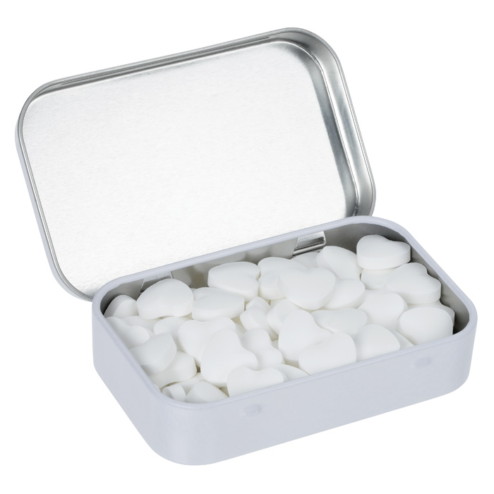 4imprint.com: Rectangular Tin with Shaped Mints - Heart 125680-HE